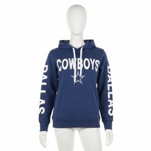 Dallas Cowboys NFL Team Apparel Womens Size M Hoodie Navy Blue White Lightweight